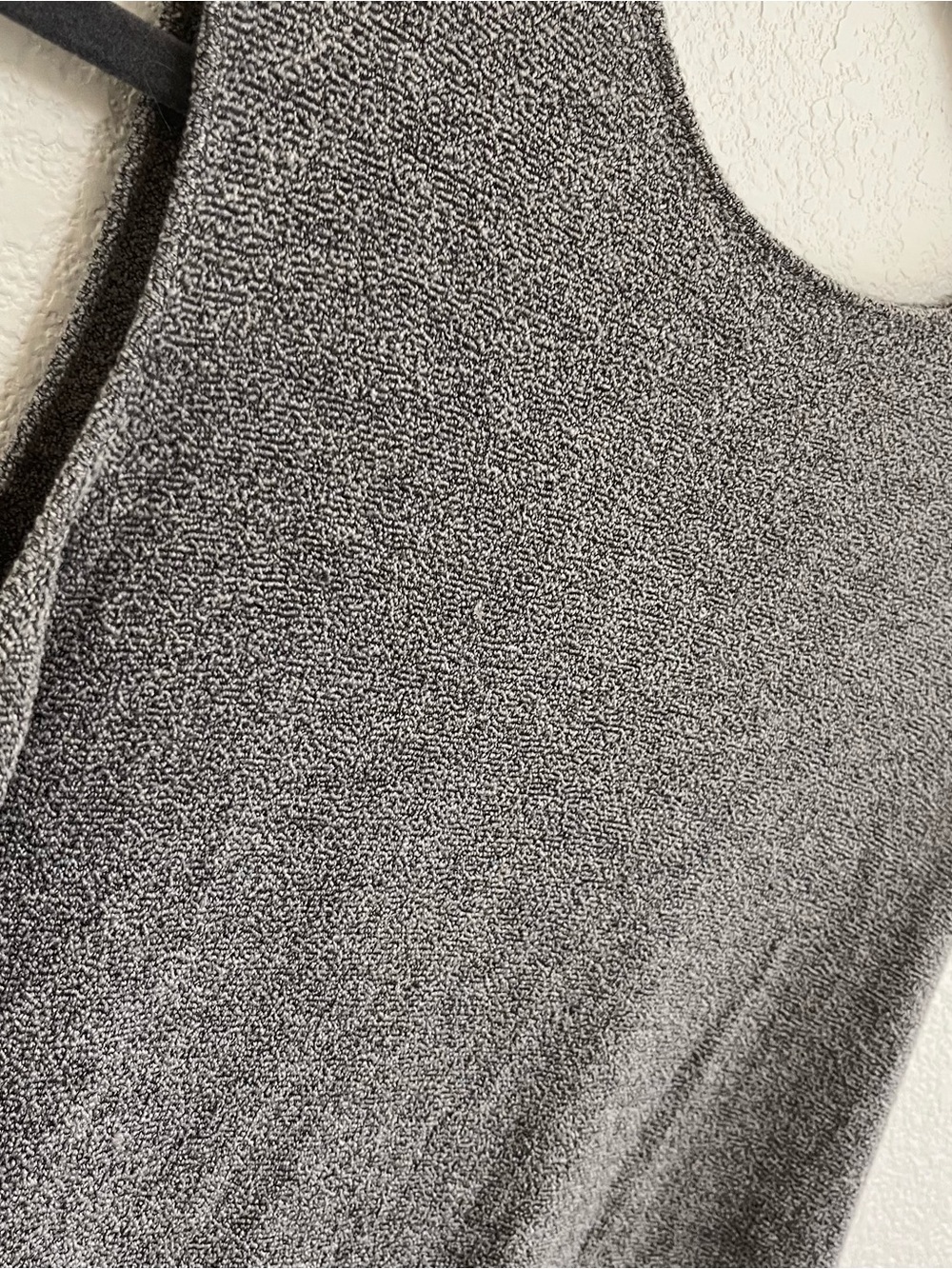 Eileen Fisher Heather Gray Knit Top L Wool Nylon